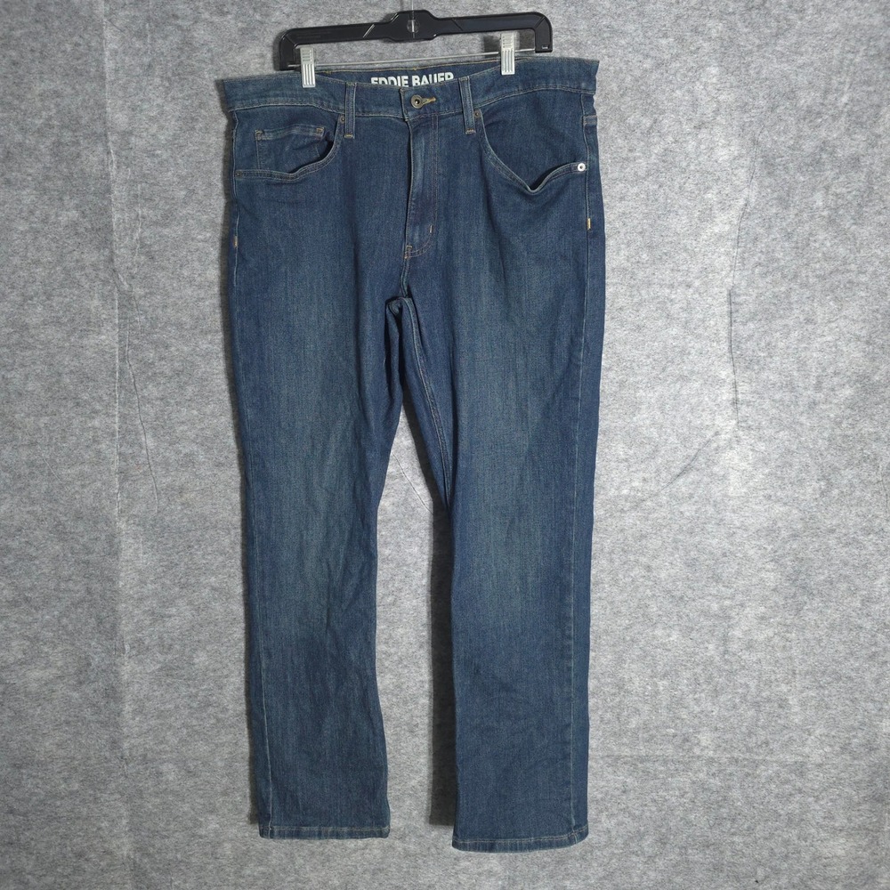 Eddie Bauer Straight Fit‎ Jeans Mens 38x32 Dark Blue Specialty Dyed Denim Pants